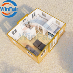 WinFair Mobile Prefab Luxury Expandable Extension Modelar 20Ft Folding 2 Bedroom Container Beach Houses Prefabricated For Sale