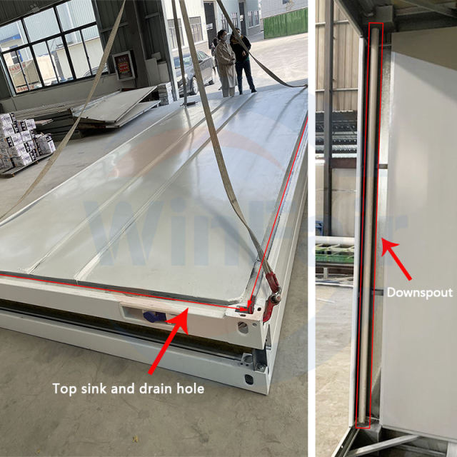 WinFair New Folding Prefab Foldable Cabin/Small House Modern Flat Pack Folding Movable Metal Full Made Tiny Container House