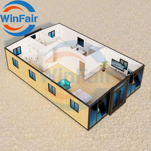 WinFair Prefab Mobile Portable Foldable Expandable Foldable Container Beach House Of 40 Ft Feet With Toilet Luxury House