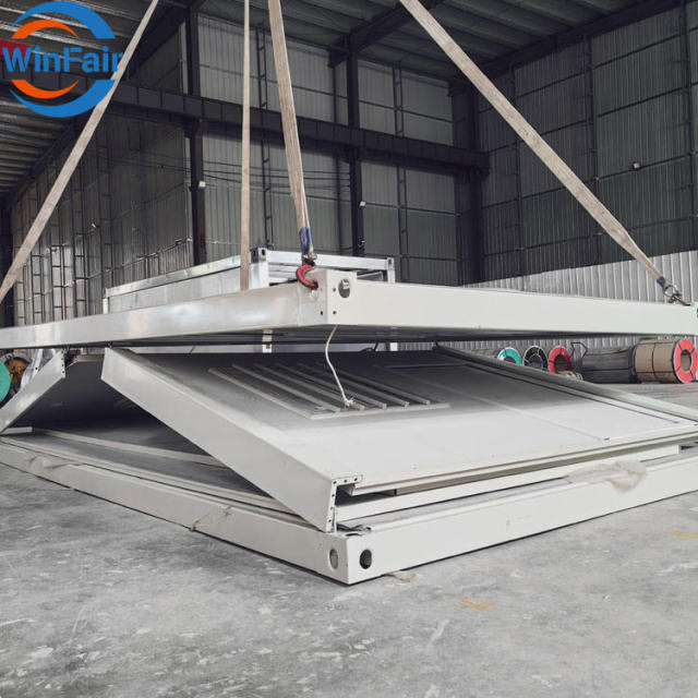 WinFair High Prefabricated Office Quality Folding Homes Coffee Fold Out Modern Folding Office Prefab Houses