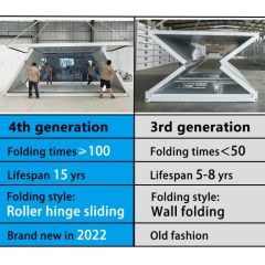 WinFair High Quality Luxury Modern Fold Out Steel Fabricated Homes Foldable Folding Prefab Container Houses