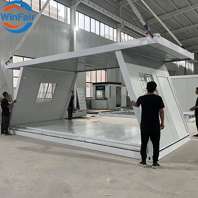 WinFair 20Ft Prefab Folding Prefabricated Container Homes For Sale Collapsible Foldable Tiny House Folding Container Foldable Ho