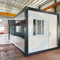 WinFair Foldable Shop Office Steel Fabricated Homes Modern Fold Out Folding Prefab Container Houses