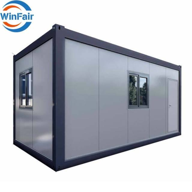 WinFair Grayish Green Prefab Modern Prefabricated Tiny Homes Modular Flat Pack Detachable Container House