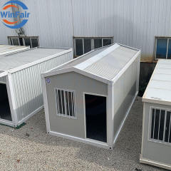 WinFair Detachable Triangular Apex Steel Structure Buildings Modular Prefabr Tiny Hous Office 20ft Container Houses