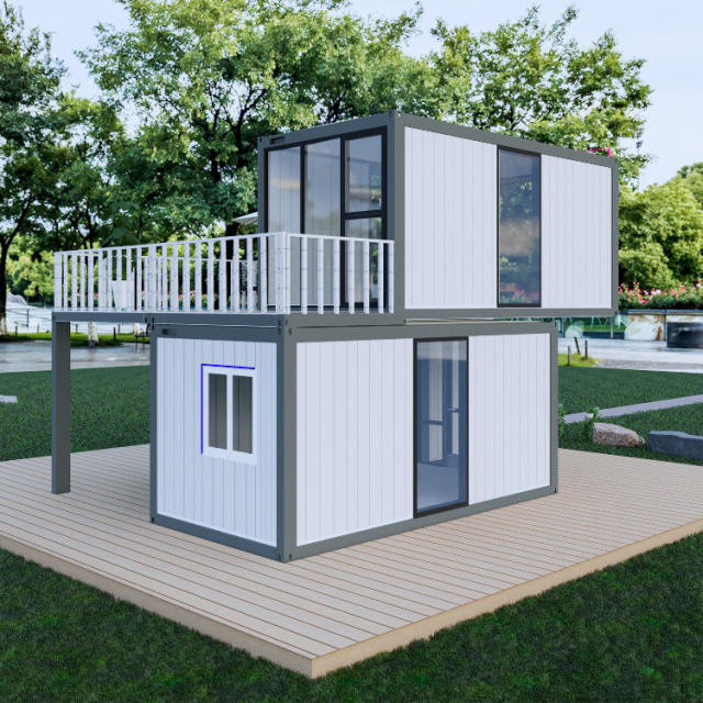 WinFair Grayish Green Prefab Modern Prefabricated Tiny Homes Modular Flat Pack Detachable Container House