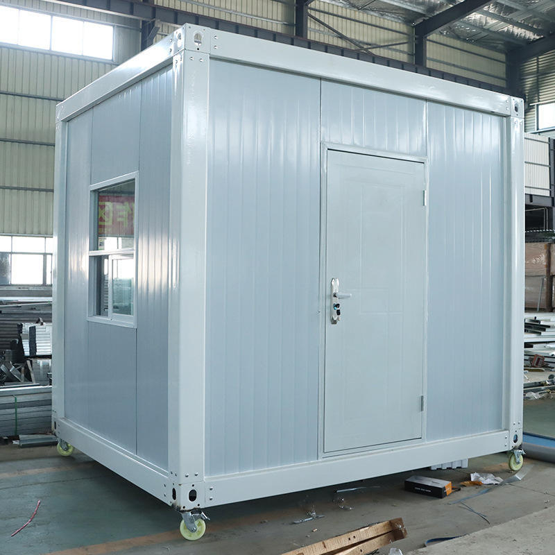 WinFair Steel Structure Outdoor Mobile Kiosk Detachable Sandwich Panel Portable Ticket House Security Booth Guard Sentry Box
