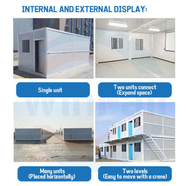 WinFair Storage Insulated CE Fold Prefabr Housfold Up Housfold Up Home New Style 20 Feet Folding Container House