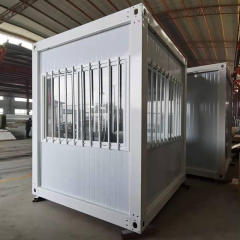 WinFair Steel Structure Outdoor Mobile Kiosk Detachable Sandwich Panel Portable Ticket House Security Booth Guard Sentry Box