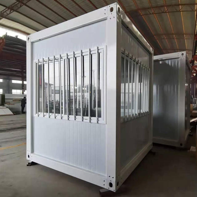 WinFair Steel Structure Outdoor Mobile Kiosk Detachable Sandwich Panel Portable Ticket House Security Booth Guard Sentry Box