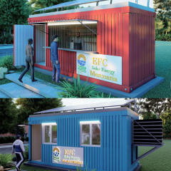 WinFair Easy Assembly Movable Portable Detachable 20ft 40ft Modular Living Container House for Construction Site Use