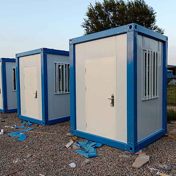 WinFair Steel Structure Outdoor Mobile Kiosk Detachable Sandwich Panel Portable Ticket House Security Booth Guard Sentry Box