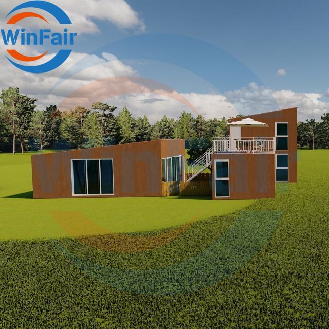 WinFair Luxury Cheap Modular Prefabricated Mobil Pre Fabric Container Module Home Prefab Flat Pack House Villas To Live In China