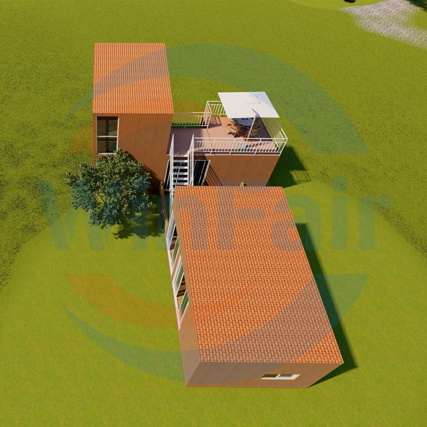 WinFair Luxury Cheap Modular Prefabricated Mobil Pre Fabric Container Module Home Prefab Flat Pack House Villas To Live In China