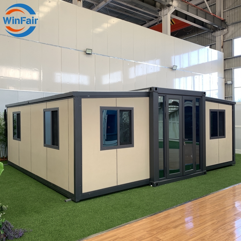 WinFair Mobile Expandable Prefab Beach Modulair Luxury Container Modular Portable House Villas 2 Bedrooms With Bathroom