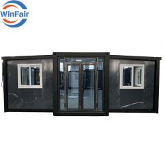 WinFair 20Ft Folding Extension Expandable Prefabricated Home Mobile Prefab 2 Bedroom Container House With Toilet For Sale