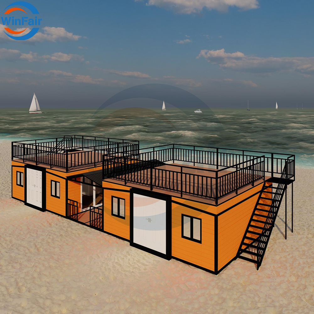 WinFair Modular Foldable House Expandable Prefabricated 40Ft Luxury Homes Prefab Modern Modelar House Container With Bathroom