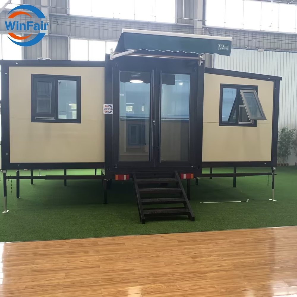 Winfair Tiny Homes Prefabricated To Live In 20Ft Mobile Expandable Prefab Houses 2 Bedroom Container With Restroom Outdo