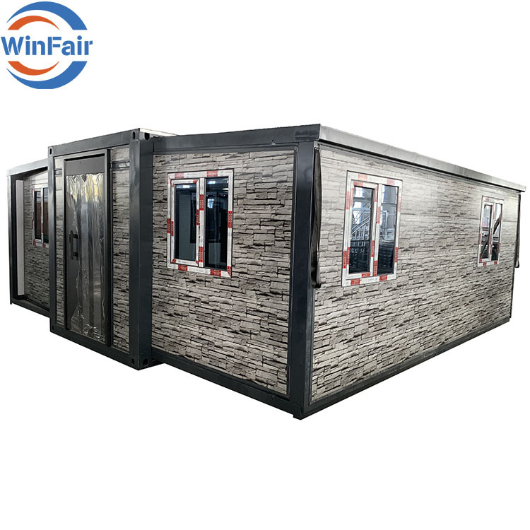 WinFair Portable Prefabricated Prefeb Expandable Home Container Expansive Folding Tiny House With Toilet 1 Room Luxury
