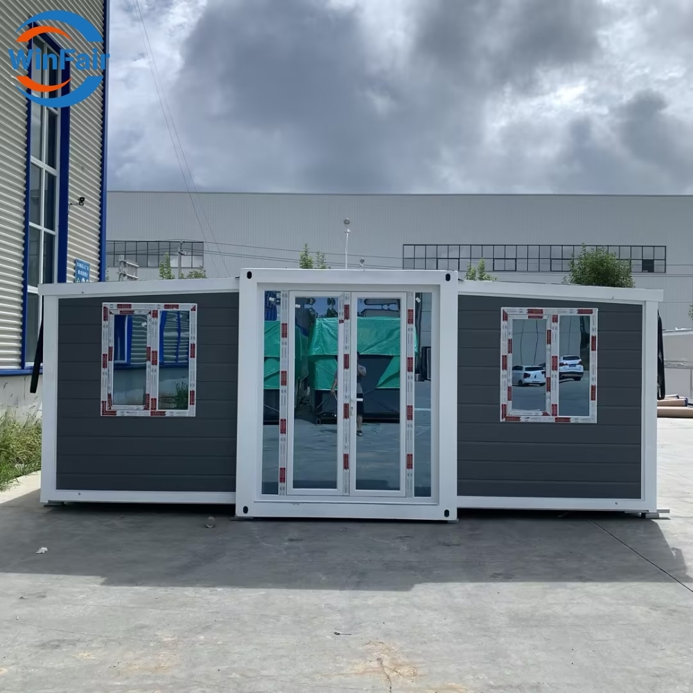 WinFair 20Ft Folding 2 Bedroom Luxury Expandable Container Mobile Portable Expansible Foldable Prefab Prefabrik House For Sale