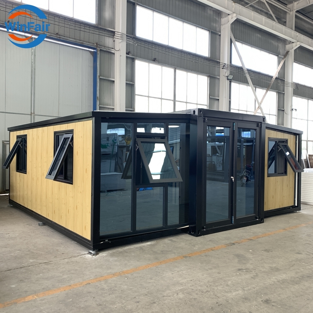 WinFair 2 Bedroom Prefab Tiny Luxury Homes Prefab Modern Prefabricated 20Ft Container Expandable Folding House With Toilet