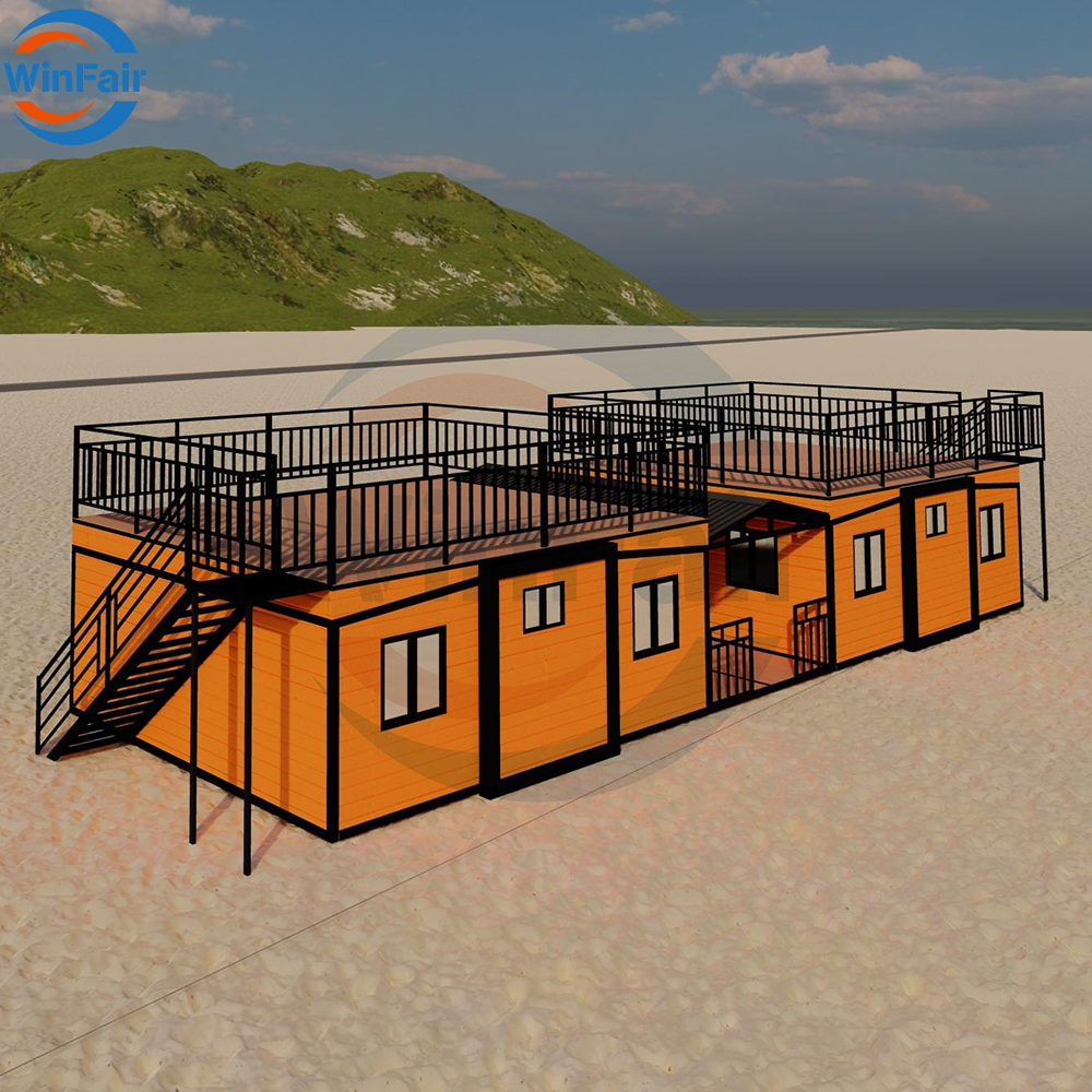 WinFair Modular Foldable House Expandable Prefabricated 40Ft Luxury Homes Prefab Modern Modelar House Container With Bathroom