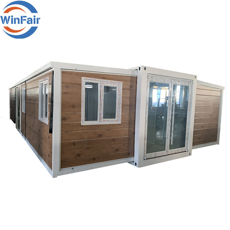 WinFair Foldable Villa House Luxury Prefabricated Homes Prefab Steel Expandable 3 Bedroom Container House 40 Ft With Toilet