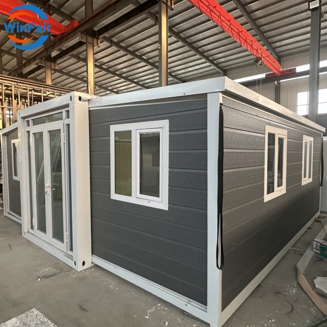 WinFair Portable Prefab Tiny Homes House Prefabricated Luxury 20Ft House Container Expandable House 1 Bedroom With Restroom