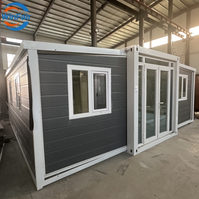 WinFair Portable Prefab Tiny Homes House Prefabricated Luxury 20Ft House Container Expandable House 1 Bedroom With Restroom