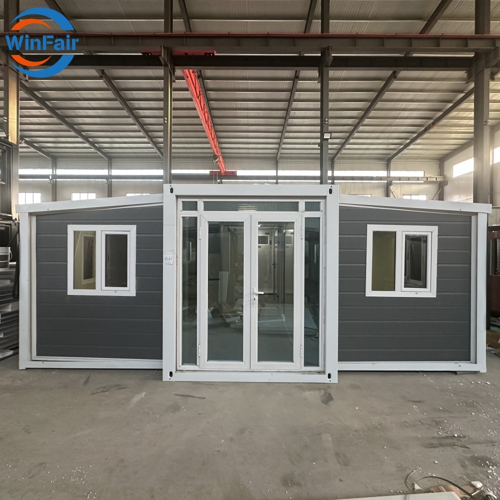 WinFair Portable Prefab Tiny Homes House Prefabricated Luxury 20Ft House Container Expandable House 1 Bedroom With Restroom