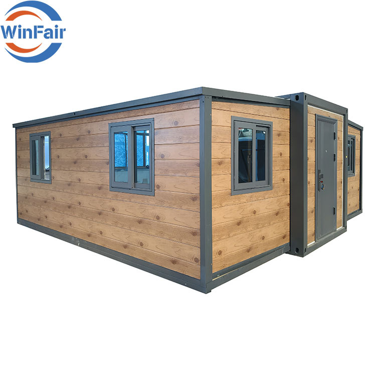 WinFair Luxury Prefabrik 20Ft Foldable Prefab Mobile Expandable Prefab Houses 2 Bedroom Container House With Bathroom For Living