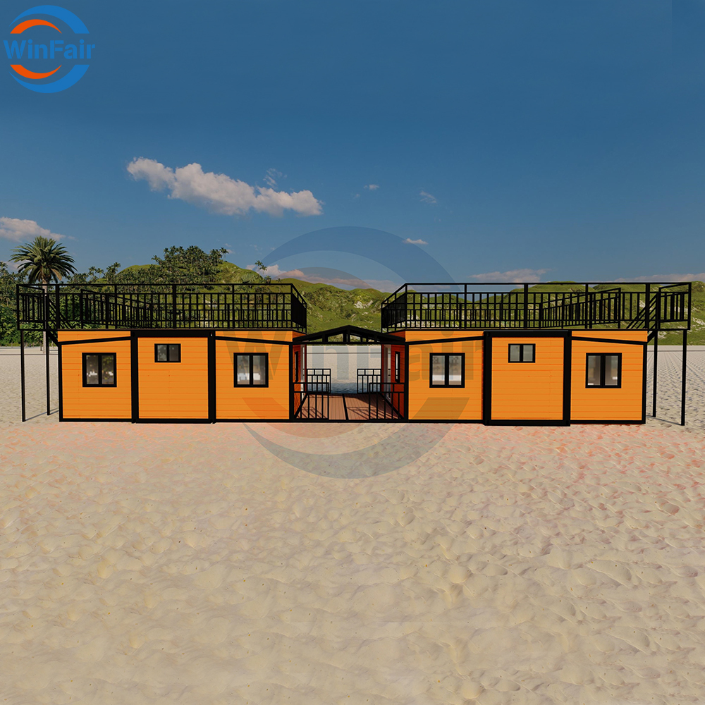 WinFair Modular Foldable House Expandable Prefabricated 40Ft Luxury Homes Prefab Modern Modelar House Container With Bathroom