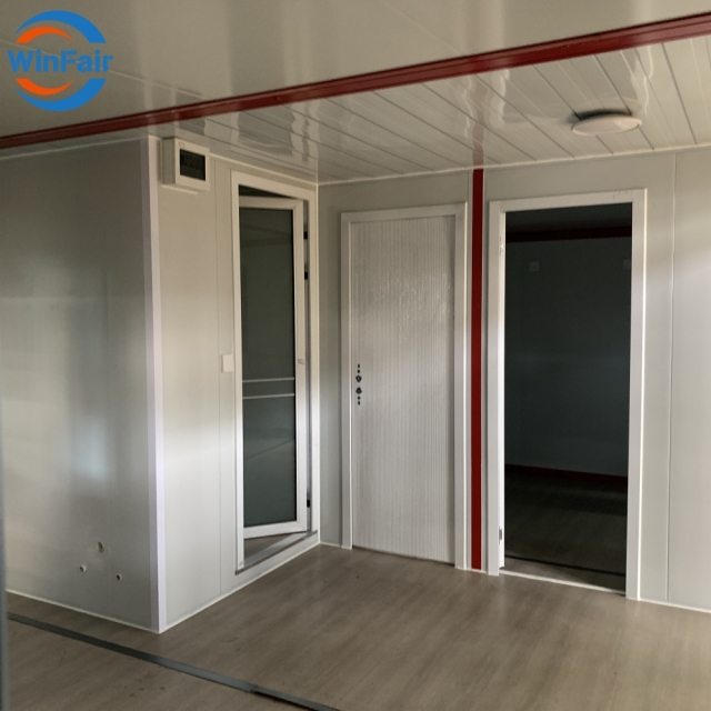 WinFair Luxury Beach House Prefabricated Tiny Mobile Expandable Prefab Foldable House 19Ft X 20Ft 2 Bedroom With Restroom