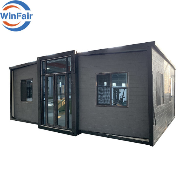 WinFair Tiny Foldable Portable Mobile Homes House 2 Bedroom Container House With Kitchen And Bathroom 20Ft Container Expandable
