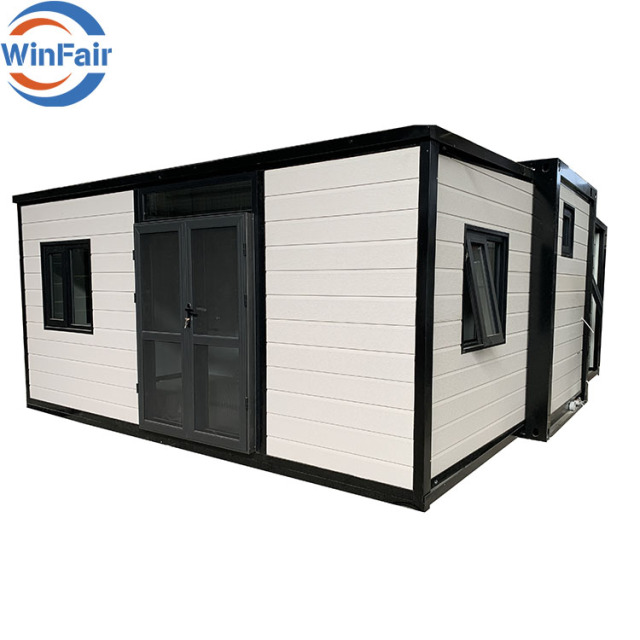 WinFair 20Ft Foldable Container Prefab Beach Expandable Mobile House Ready Villas Under 50K Assemble Homes Modern Luxury