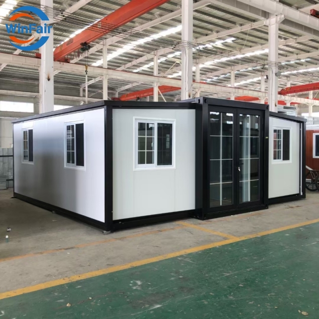 WinFair Villa House Luxury Prefab Beach Prefabricated Home 20Ft Expandable Container House Villas 1 Bedroom With Restroom