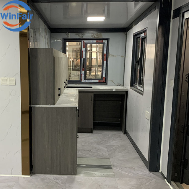 WinFair 20Ft Foldable Modelar Houses Prefabricated Homes Modern Luxury Prefab Steel Expandable Container House Villa Under 50K