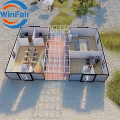WinFair 40Ft Mobile Expansible Prefab Portable House Shipping Container 40 Feet Ft Folding High Cube Luxury House With Restroom