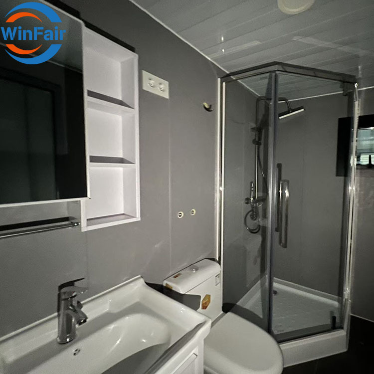 WinFair Luxury Foldable Prefabricated Mobile Expandable Prefab House 19Ft X 20Ft 2 Bedroom Container House With Restroom