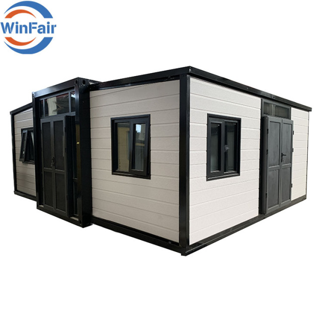 WinFair 20Ft Folding Homes Prefab Mobile Portable Expandable Foldable Extensible Container Luxury Houses 1 Bedroom For Sale