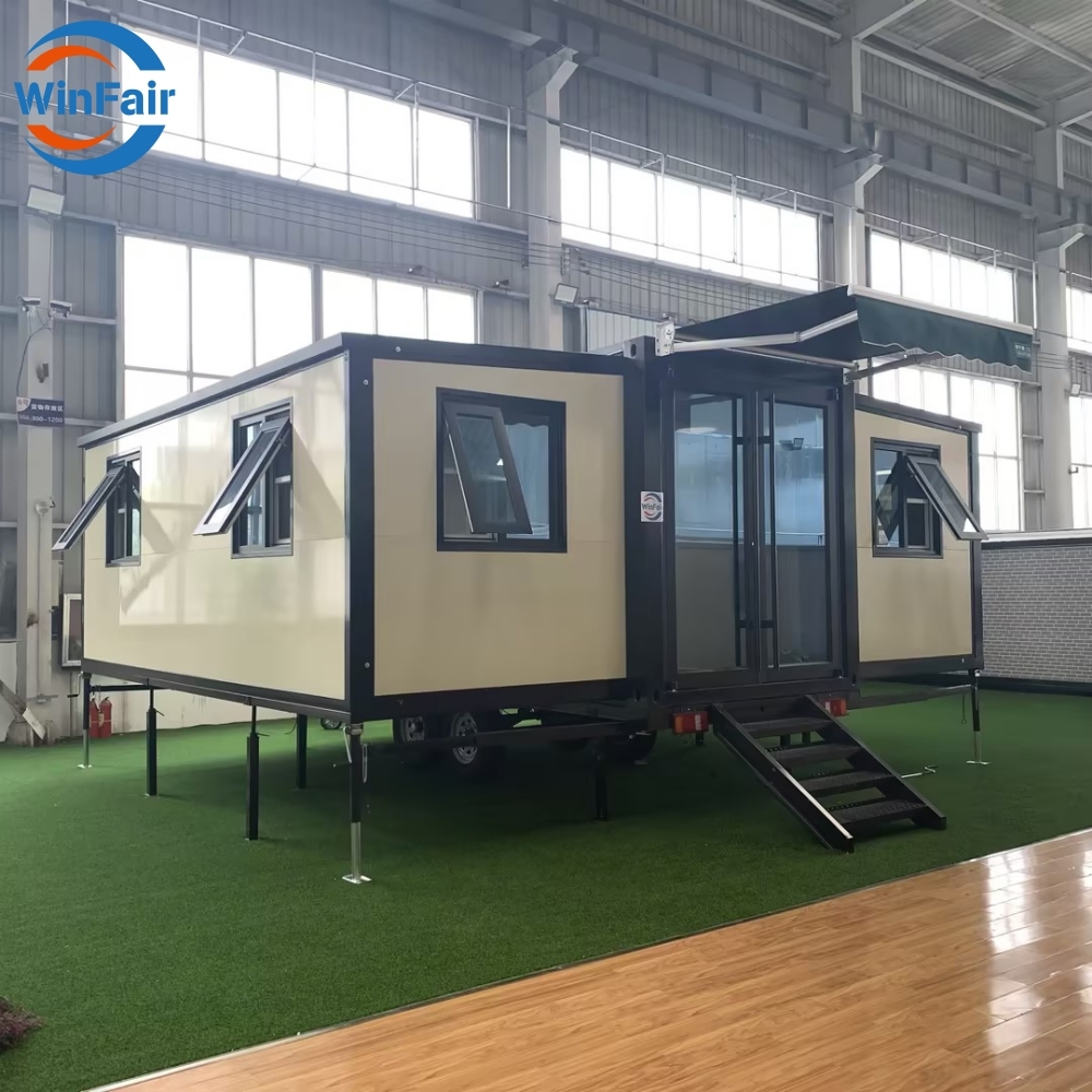 WinFair Luxury 20Ft Prefabricated Tiny Container Mobile Modular Portable House 2 Bedroom Prefab House For Living With Bathroom