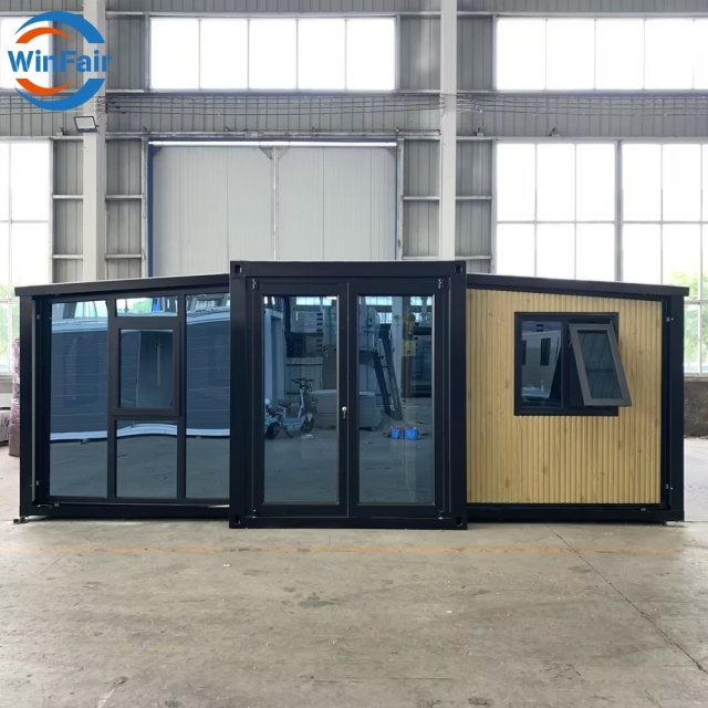 WinFair 2 Bedroom Prefab Tiny Luxury Homes Prefab Modern Prefabricated 20Ft Container Expandable Folding House With Toilet