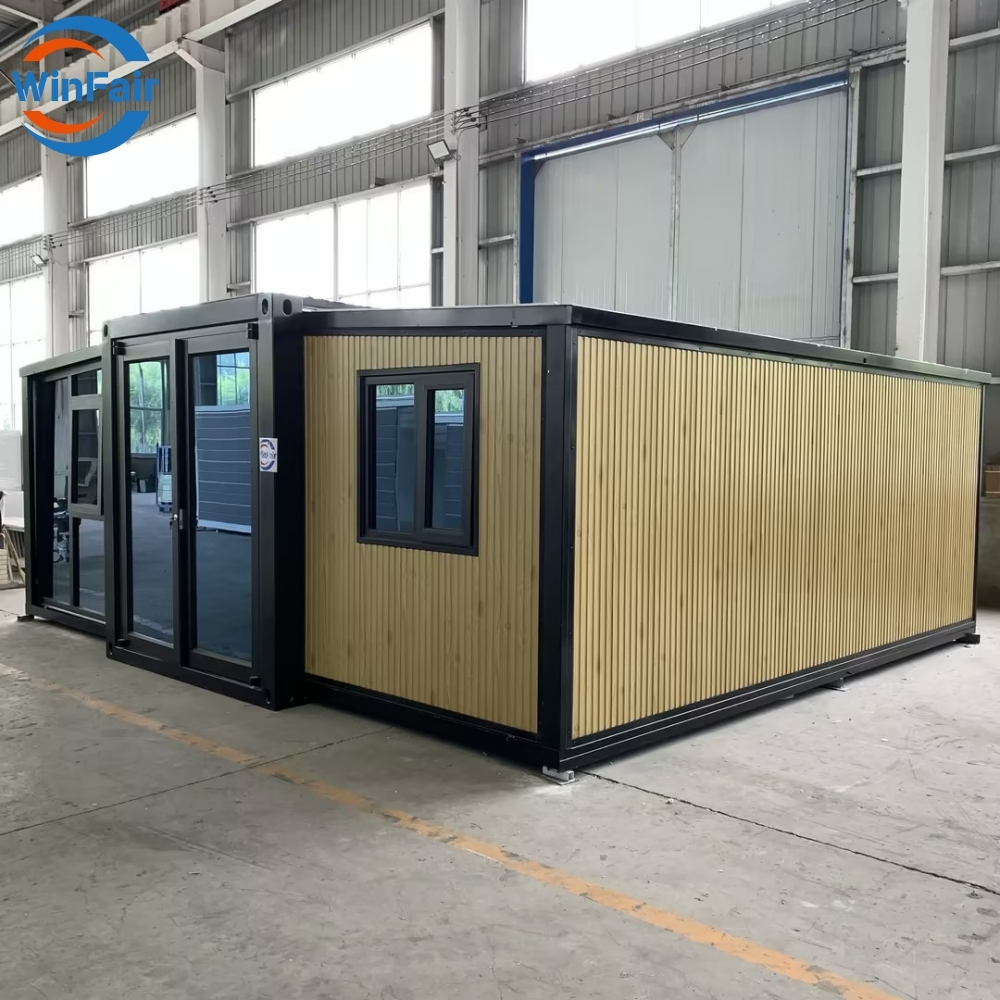 WinFair 2 Bedroom Prefab Tiny Luxury Homes Prefab Modern Prefabricated 20Ft Container Expandable Folding House With Toilet