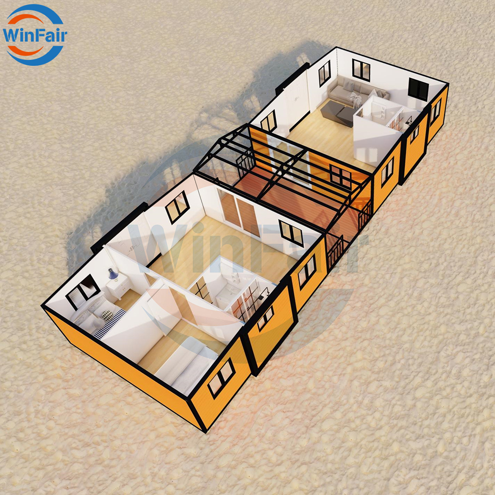 WinFair Container Portable House For Live In Of 40 Expandable Prefabricated Homes Modern Low Cost Mobile Prefab House 40Ft