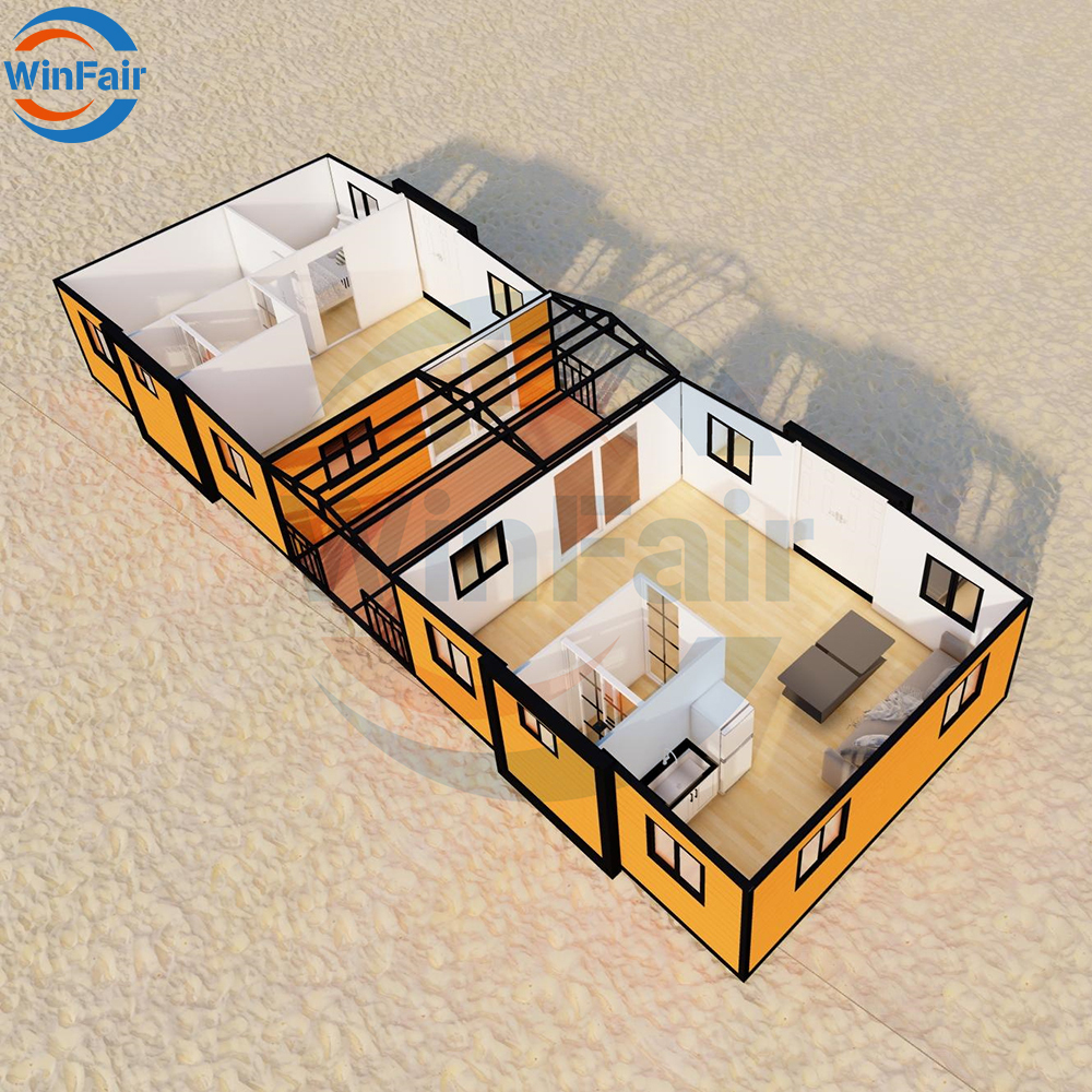 WinFair Container Portable House For Live In Of 40 Expandable Prefabricated Homes Modern Low Cost Mobile Prefab House 40Ft