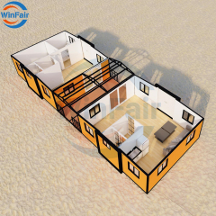 WinFair Luxury Foldable 40 Ft Container Homes Prefab Steel Expandable Prefabricated House Expanding Container Expansive Houses
