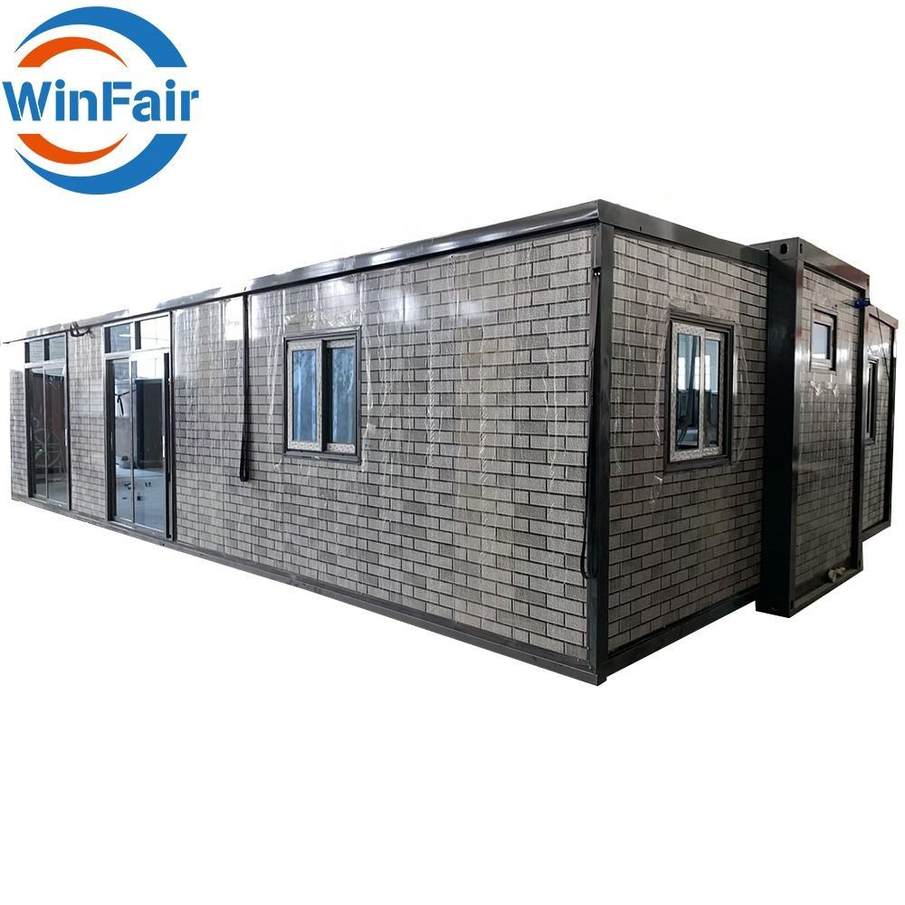 WinFair Luxury 2 Bedroom House Prefabricated 40 Ft Prefab Expandable Foldable Container House With Full Bathroom