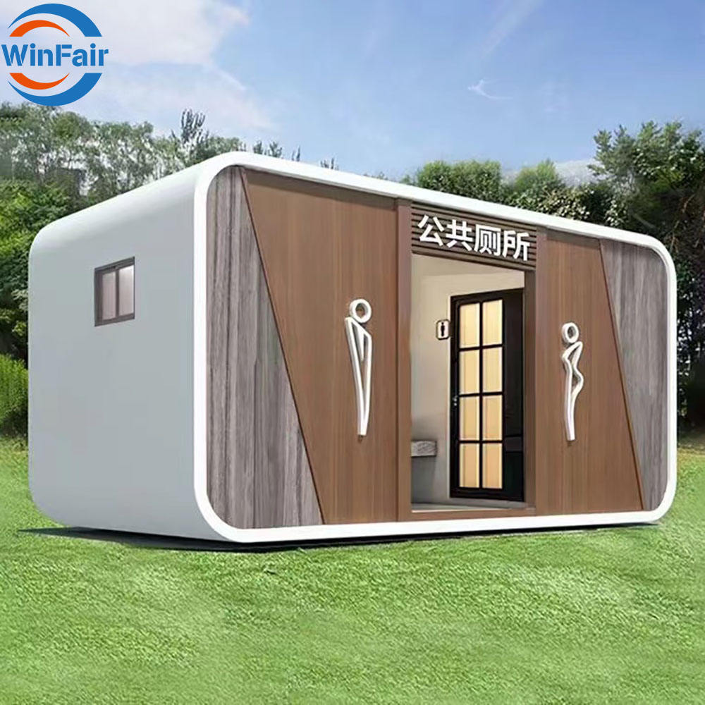 WinFair Modern Prefabricated Modular Bathroom Container Prefab House Ready to Ship Modern Luxury Villa Homes Apple Cabin