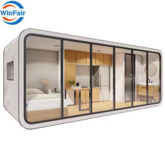 WinFair Modern Prefabricated Modular Bathroom Container Prefab House Ready to Ship Modern Luxury Villa Homes Apple Cabin