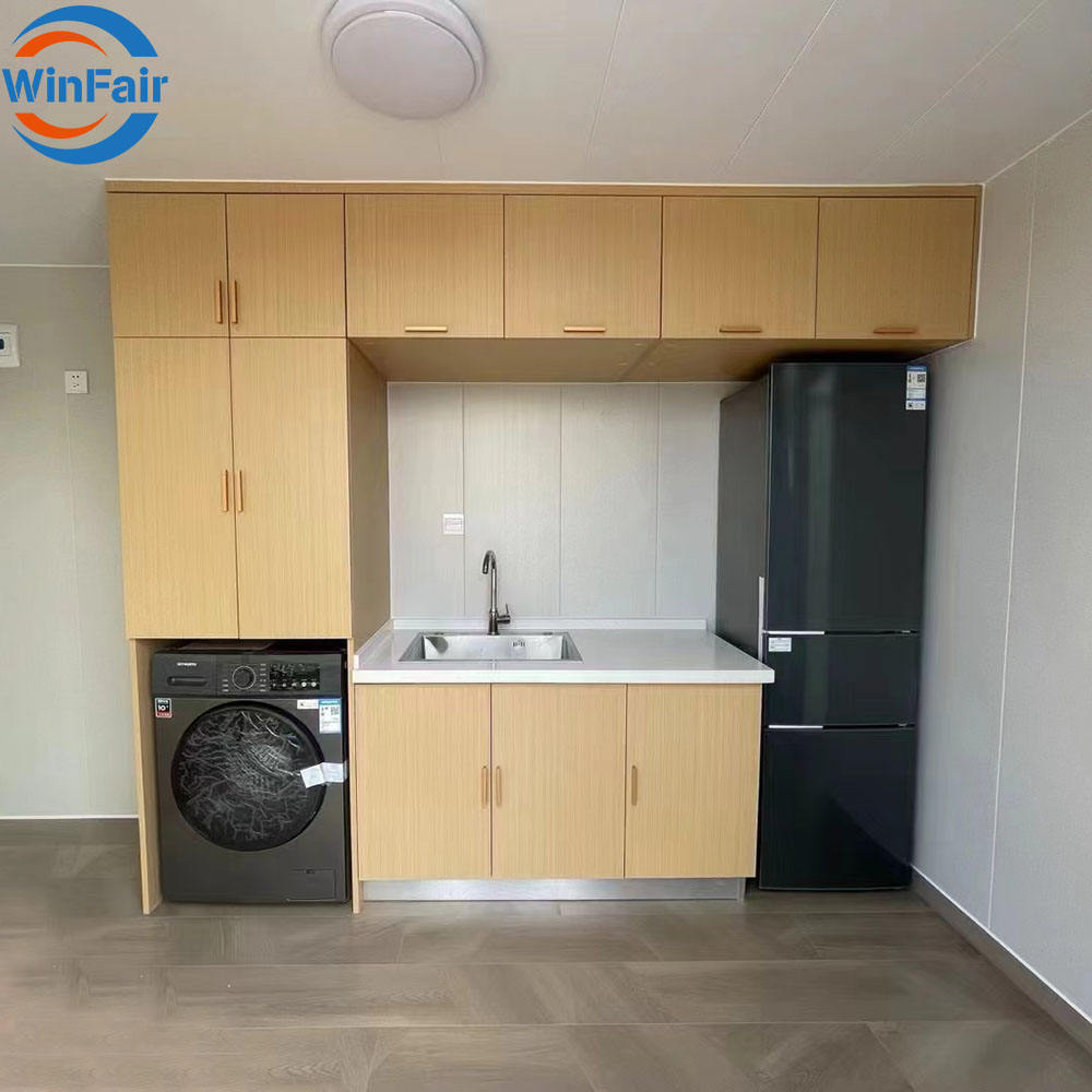 WinFair Modern Prefabricated Modular Bathroom Container Prefab House Ready to Ship Modern Luxury Villa Homes Apple Cabin